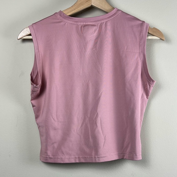 Adidas Rose Pink Sleeveless Crop Tank Top Size M - Picture 3 of 6
